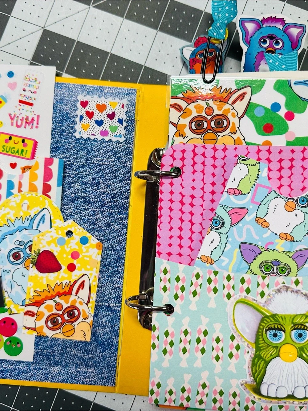 Handmade Furby Mini Trapper Keeper